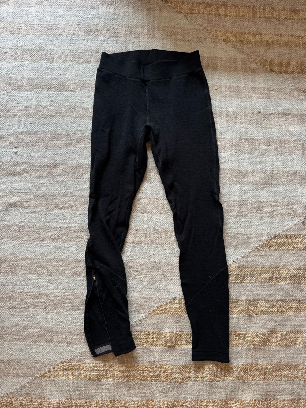 ibex Black Seam-Detail Leggings
